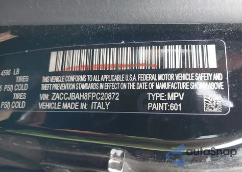 2015 Jeep Renegade Sport from USA, damaged, VIN ZACCJBAH8FPC20872